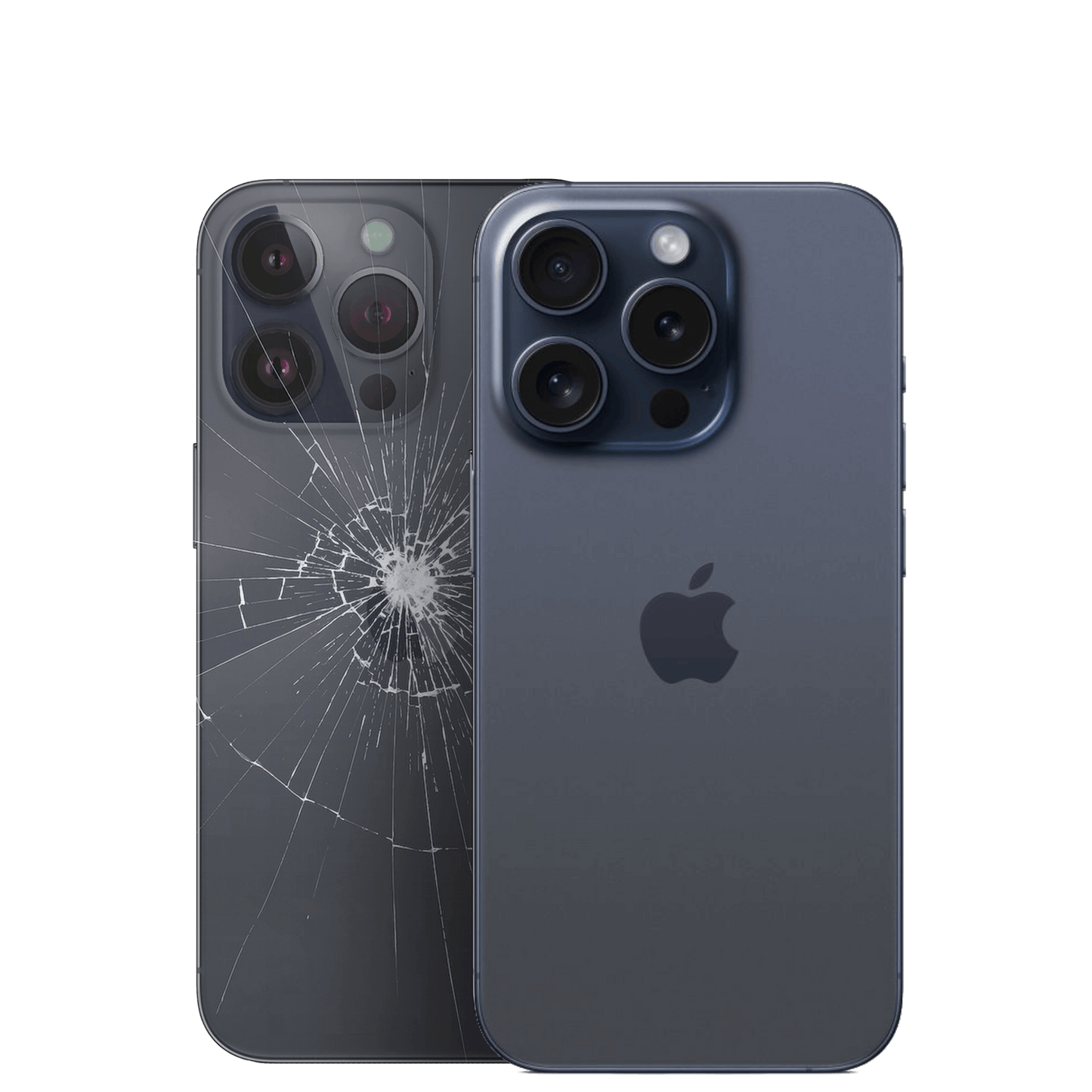 Apple iPhone 15 Pro mit Rückseite kaputt