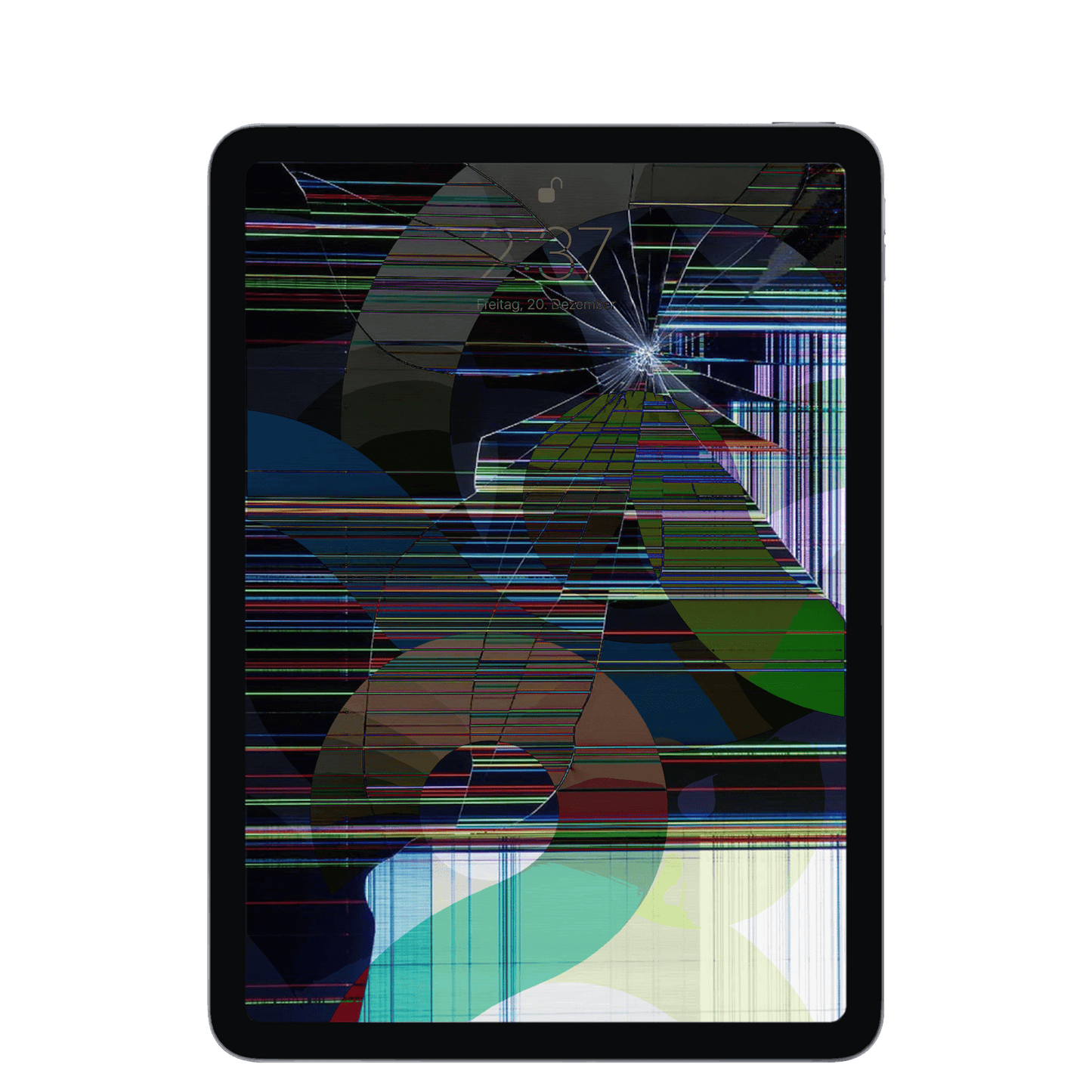 Apple iPad Air der fünften Generation mit beschädigtem Display
