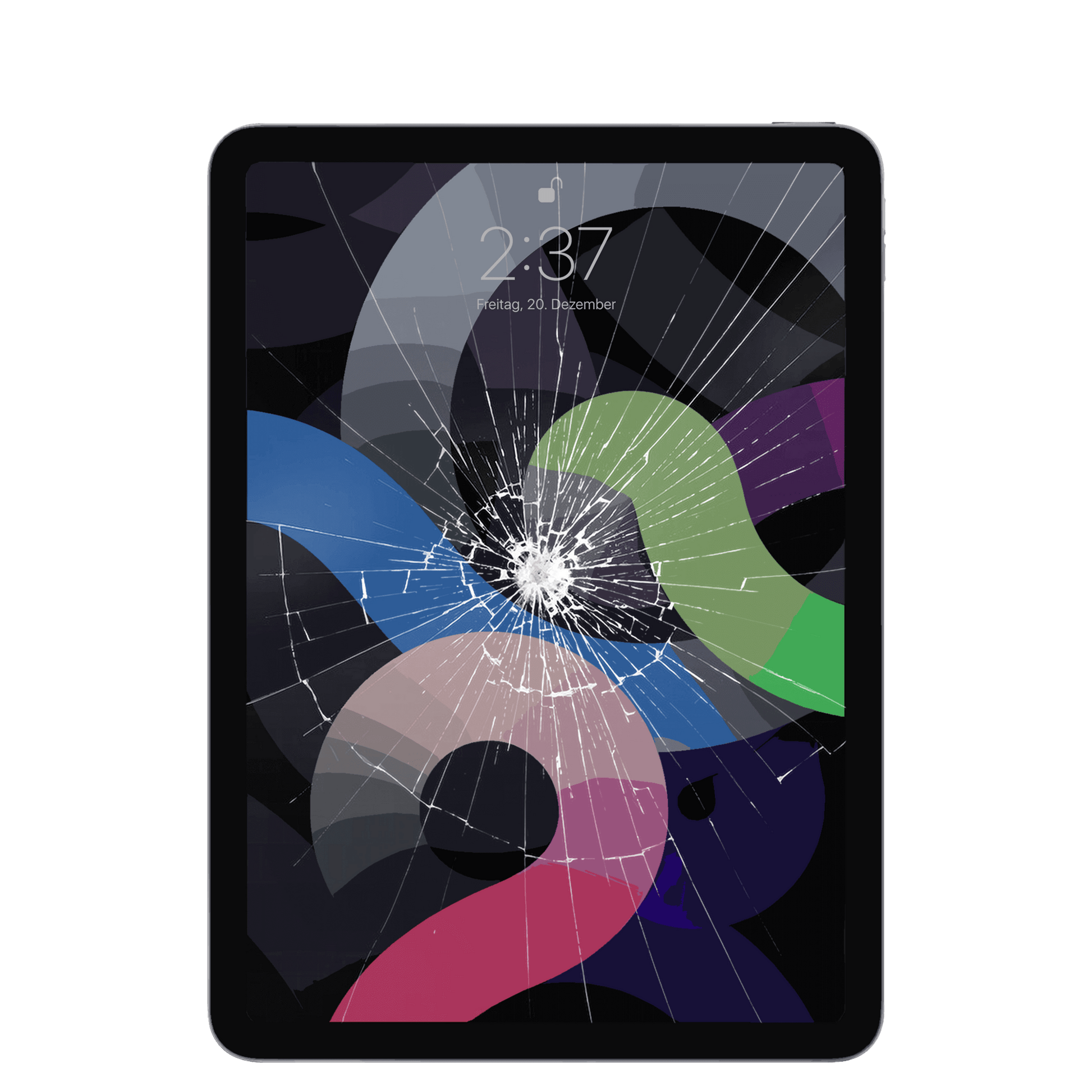 Apple iPad Air der vierten Generation mit kaputtem Glas