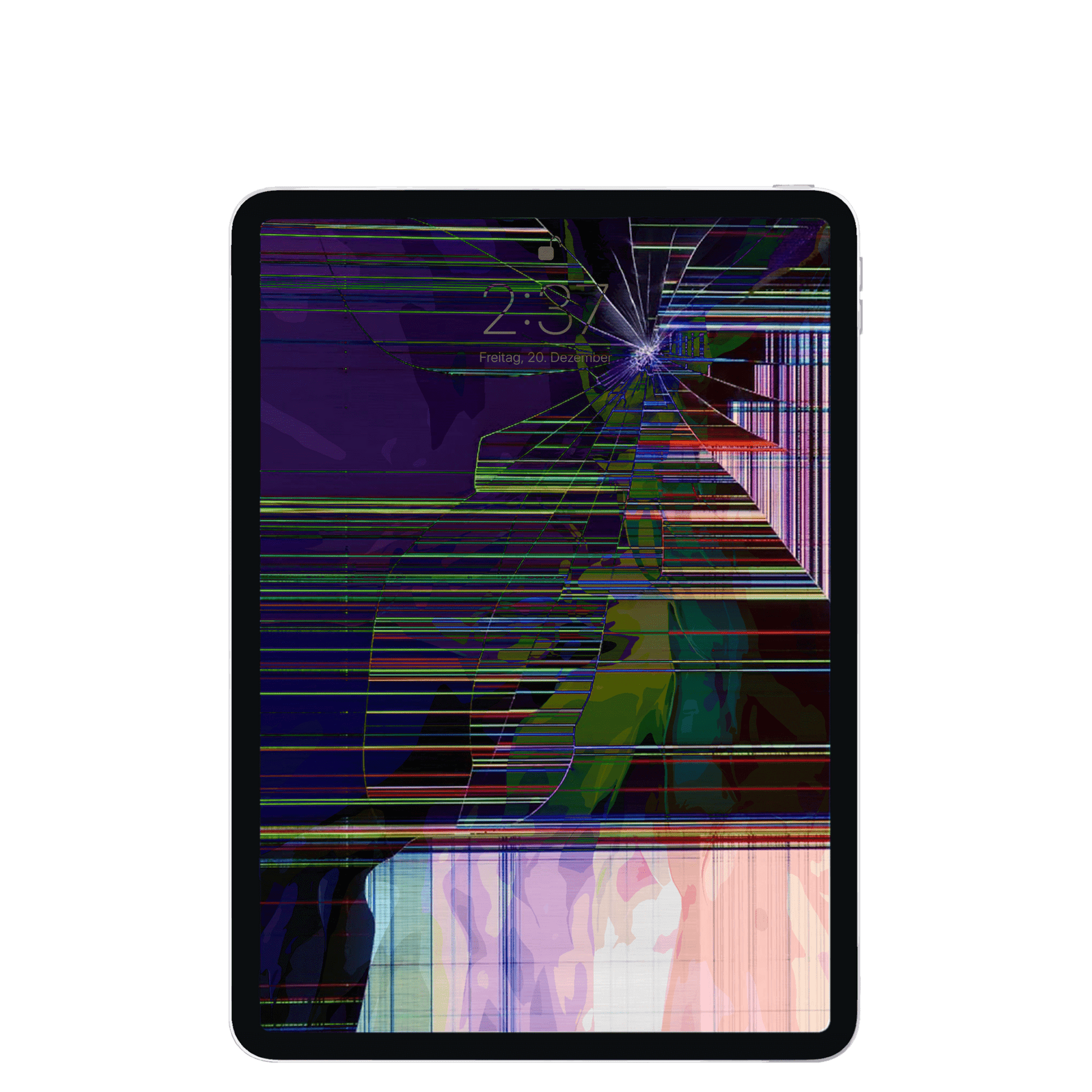 Kaputtes Display des Apple iPad Pro der vierten Generation