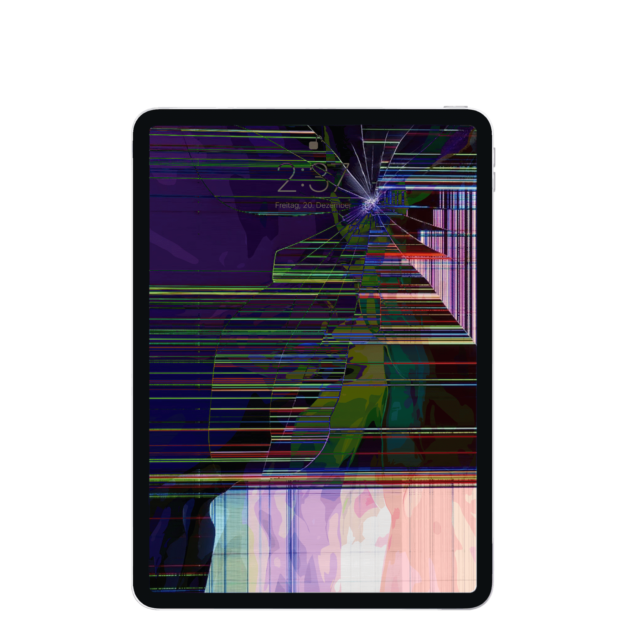 Kaputtes Display des Apple iPad Pro der vierten Generation