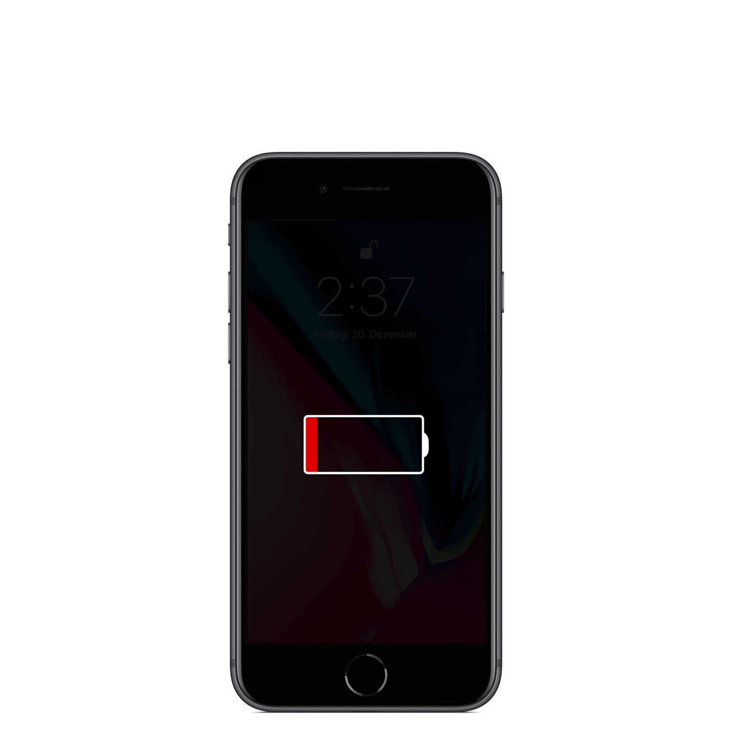 Apple iPhone SE (2020) mit leerem Akku